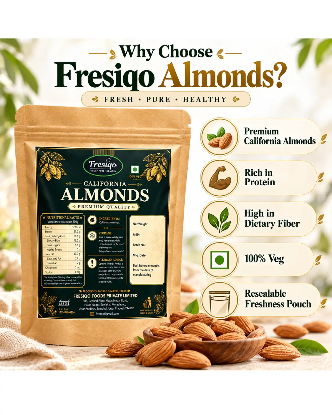 Almonds view 3